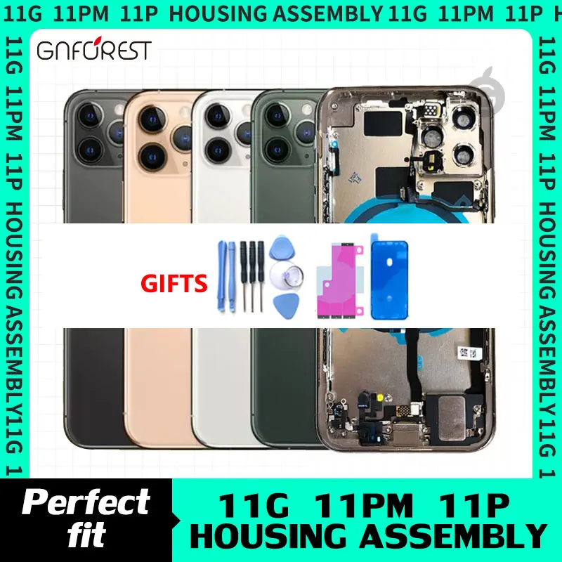 Полный корпус для iPhone 11/11Pro/ 11 Pro Max Задняя стеклянная крышка батарейного отсека