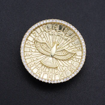 

5pcs/lot 23x23mm 100% CZ Zircon DIY Jewelry Luxury Eagle Pendant Wholesale Bracelet Making Charm Jewellery Accessories