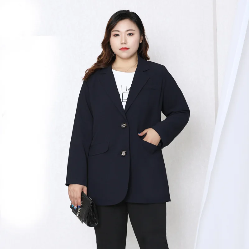 

4XL To 10XL Oversized Blazer Women Tops Office Long Sleeve Pockets Loose Casual Suits Jackets Coats T61111
