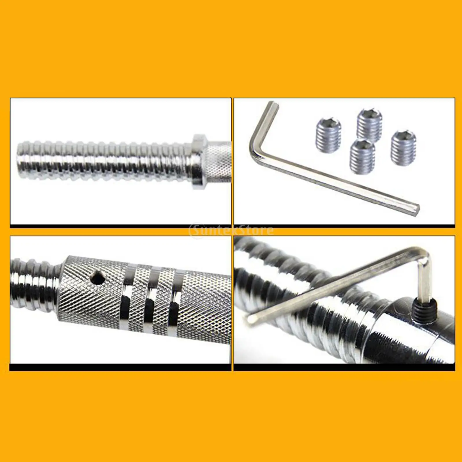 Dumbbell Extension Bar Connector Extender Barbells Joint DIY Connecting Bars Rod 