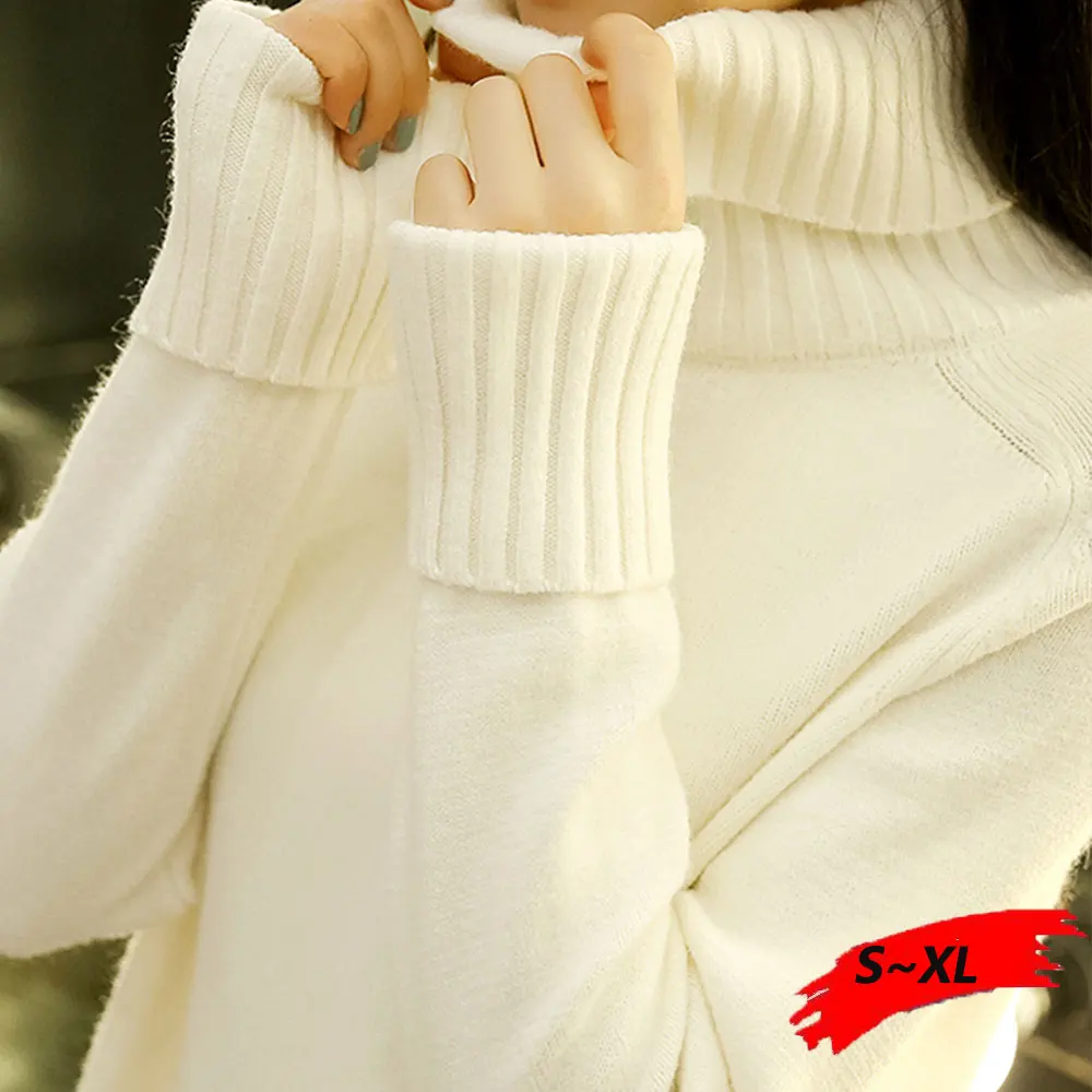 

knit white black women's turtleneck pullover sweaters loose knitted sweater female women sweaters kimono feminino fashion 2019