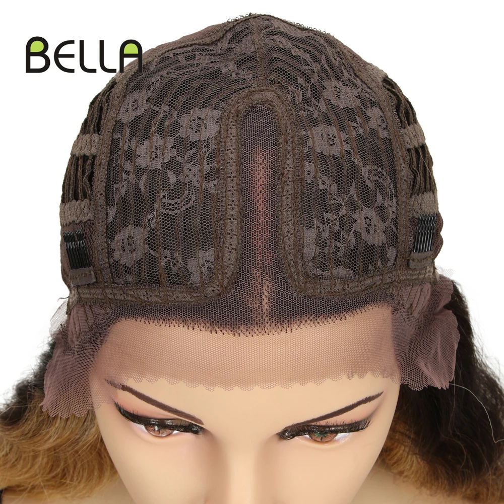 Bella perucas sintéticas onda profunda cabelo ombre