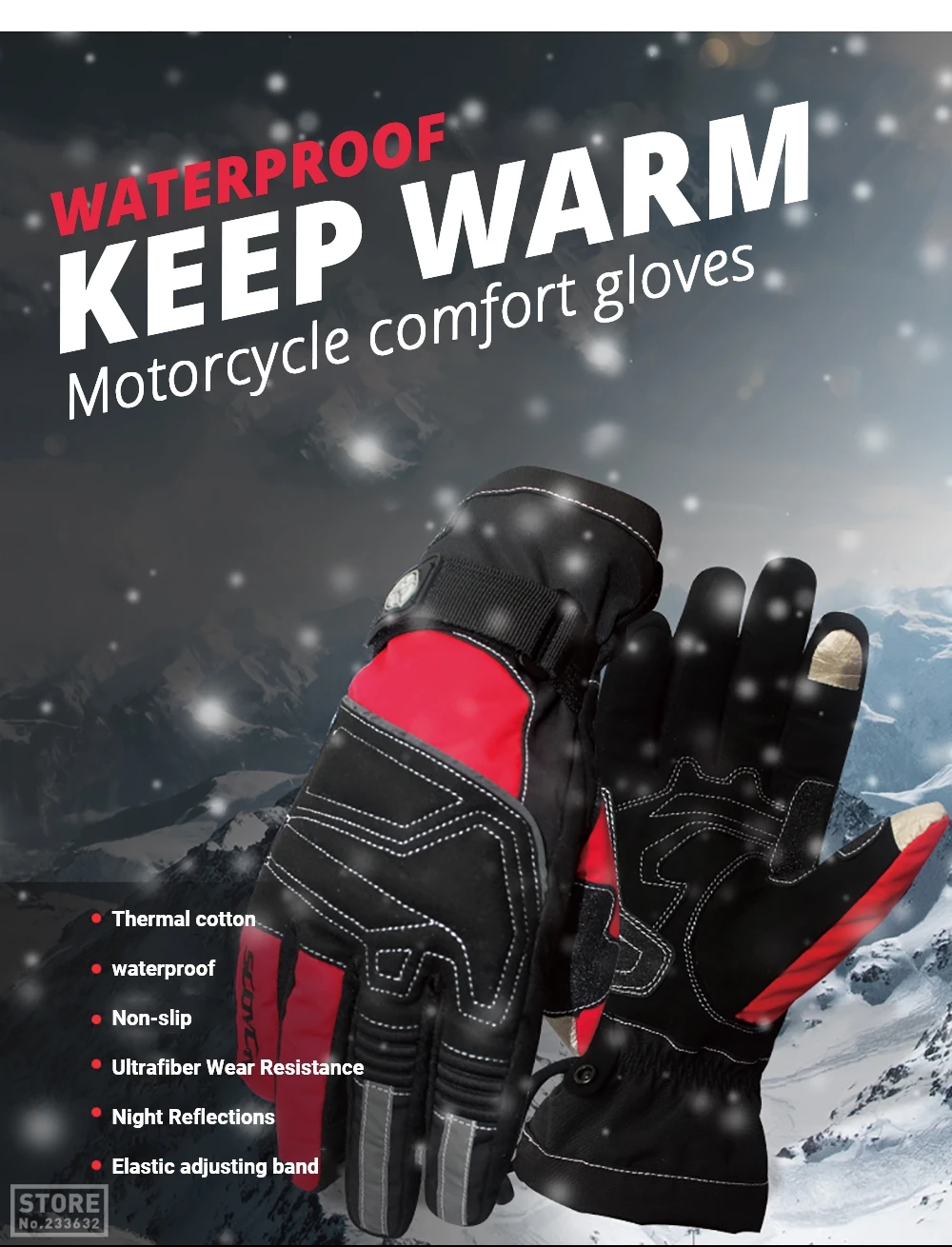 SCOYCO Мотоциклетные Перчатки Водонепроницаемые Moto Guantes мужские мото перчатки сенсорный экран Gant мотоциклетные перчатки для зимы