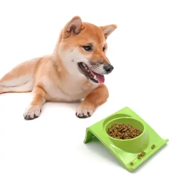 

New Melamine Dog Cat Bowl Non-slip Square Color Pet Food Feeding Eating Drinking Bowls Pets Supplies