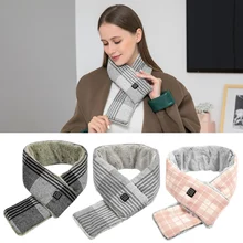 

Unisex USB Heating Thermal Scarf Winter Warm Electric Heated Neck3 Temp Adjustable with Hidden Zipper for Outdoor Winter Warm