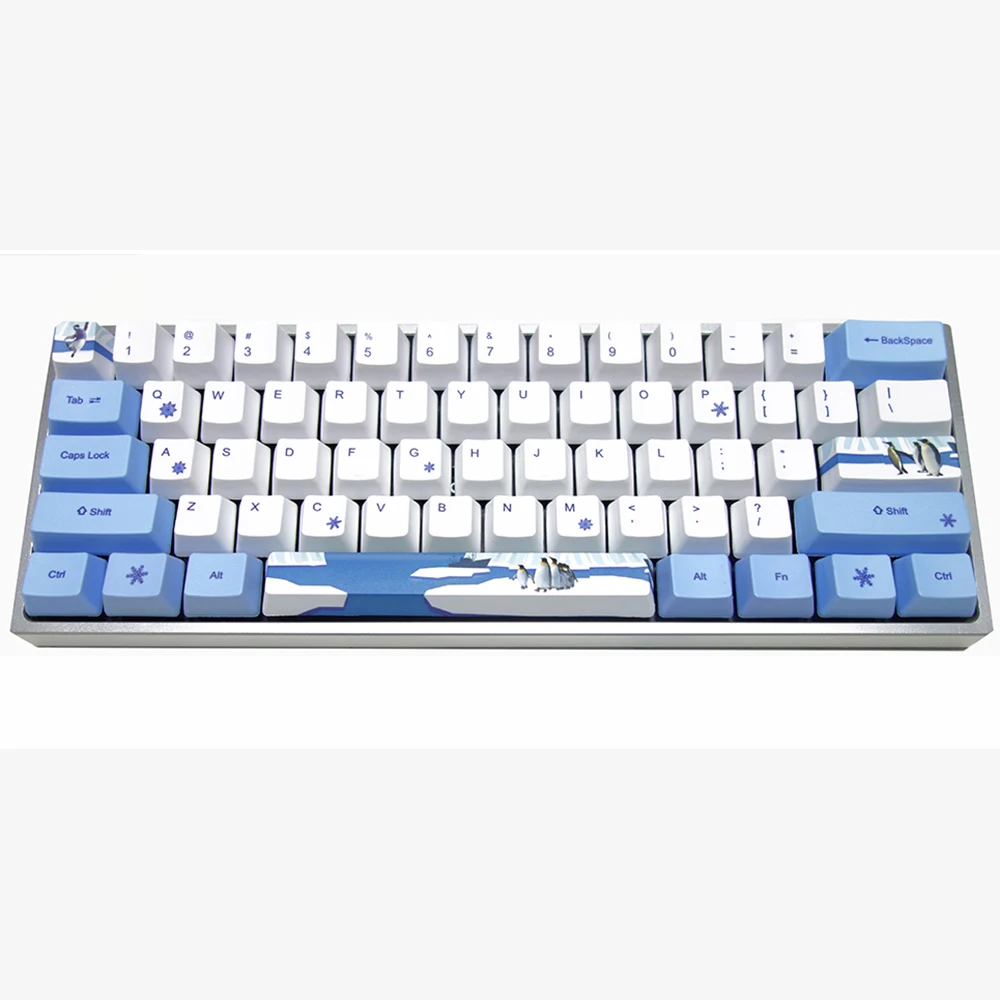 RGB60 клавиатура DIY анодированный алюминиевый чехол RGB боковая Просвечивающая