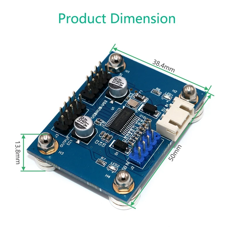 4-Порты и разъёмы USB 2,0 концентратор модуль с жесткими дисками SATA Мощность кабель и магнитное основание 180 градусов в для настольного компьютера, клавиатура, Мышь, USB флэш-накопитель