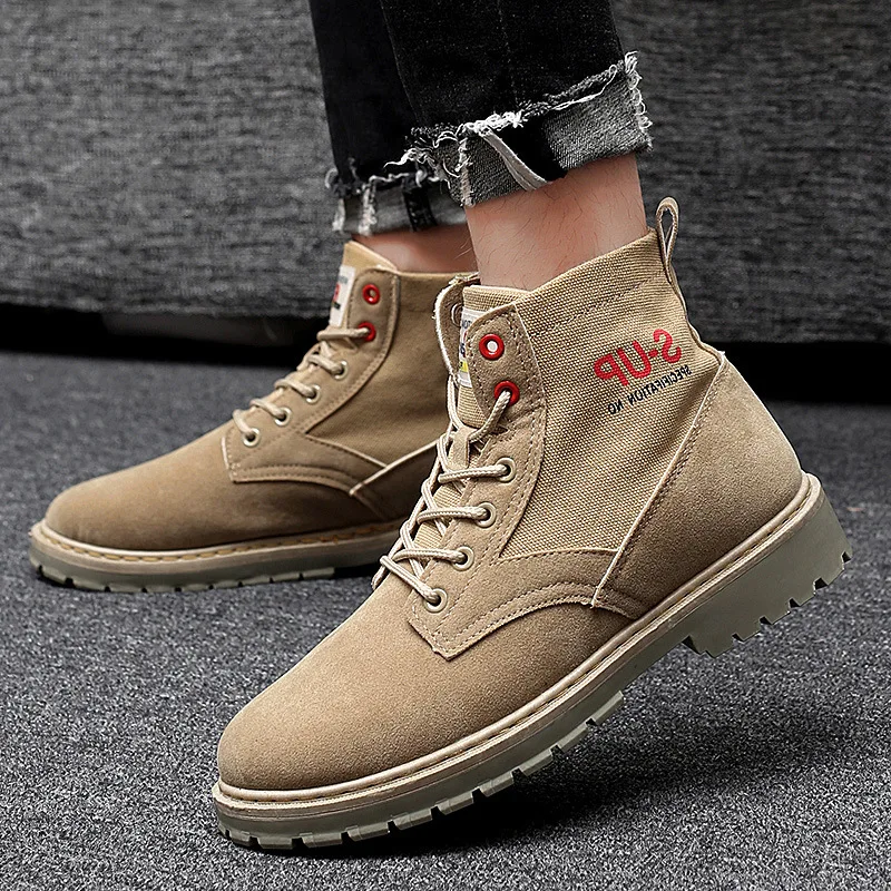 

New Style 2019 Autumn Outdoor Worker Boot Street Wear-Resistant Boots Men's Anti-slip Breathable Men Martin Boots