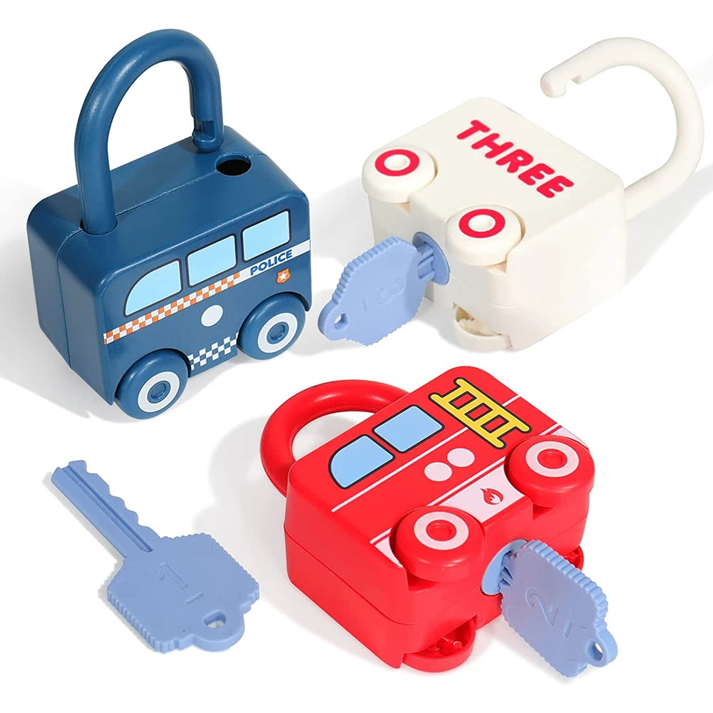 Детские Обучающие замки с ключами дошкольные цифры подходящие и подсчитывающие