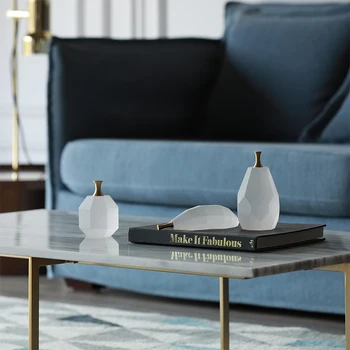 

Modern Luxury Geometric Frosted Crystal Fruit Ornaments Home Accessories Living Room Office Hotel Desktop Decoration Furnishings