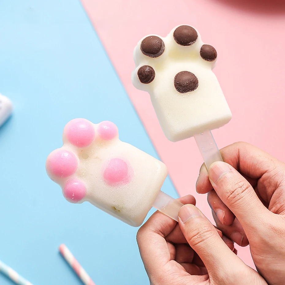 1PC Cat Paw Silicon Popsicle Mold - 8 - Kawaii Mix