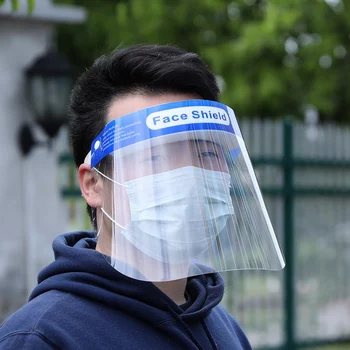 

2PCS Transparent Plastic Face Shield Splash Protection Face Mask Multifunction Protective Mask for Kitchen Outdoor Cooking