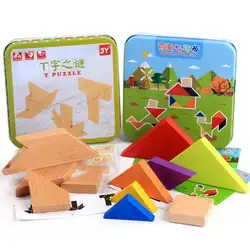 Деревянный Танграм тетрис игра обучающая игрушка головоломка игрушки для детей