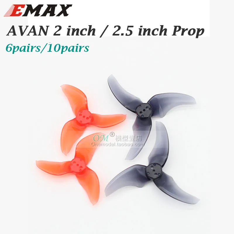 10 Pairs AVAN Rush 2.5 Inch Props 3 blades CW CCW for Emax 1106 Motor 3S to 4S 