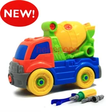 26 см завинчивающиеся блоки миксер грузовик разлучить игрушки винты для автомобилей DIY сборка автомобиля игрушка для детей грузовик модель строительные наборы пластиковая игрушка
