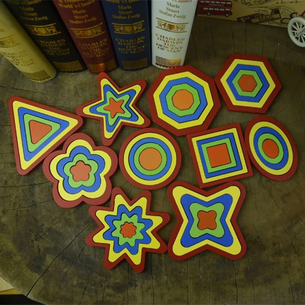 DIY креативная 3D деревянная головоломка геометрическая форма головоломка развивающая Монтессори Развивающие игрушки для детей