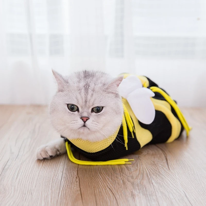 Pet сумка для принадлежностей для ухода за телом, регулируемая многофункциональная сумка для мытья кошек, резка ногтей, инъекция, переплет кошачий душ сумка