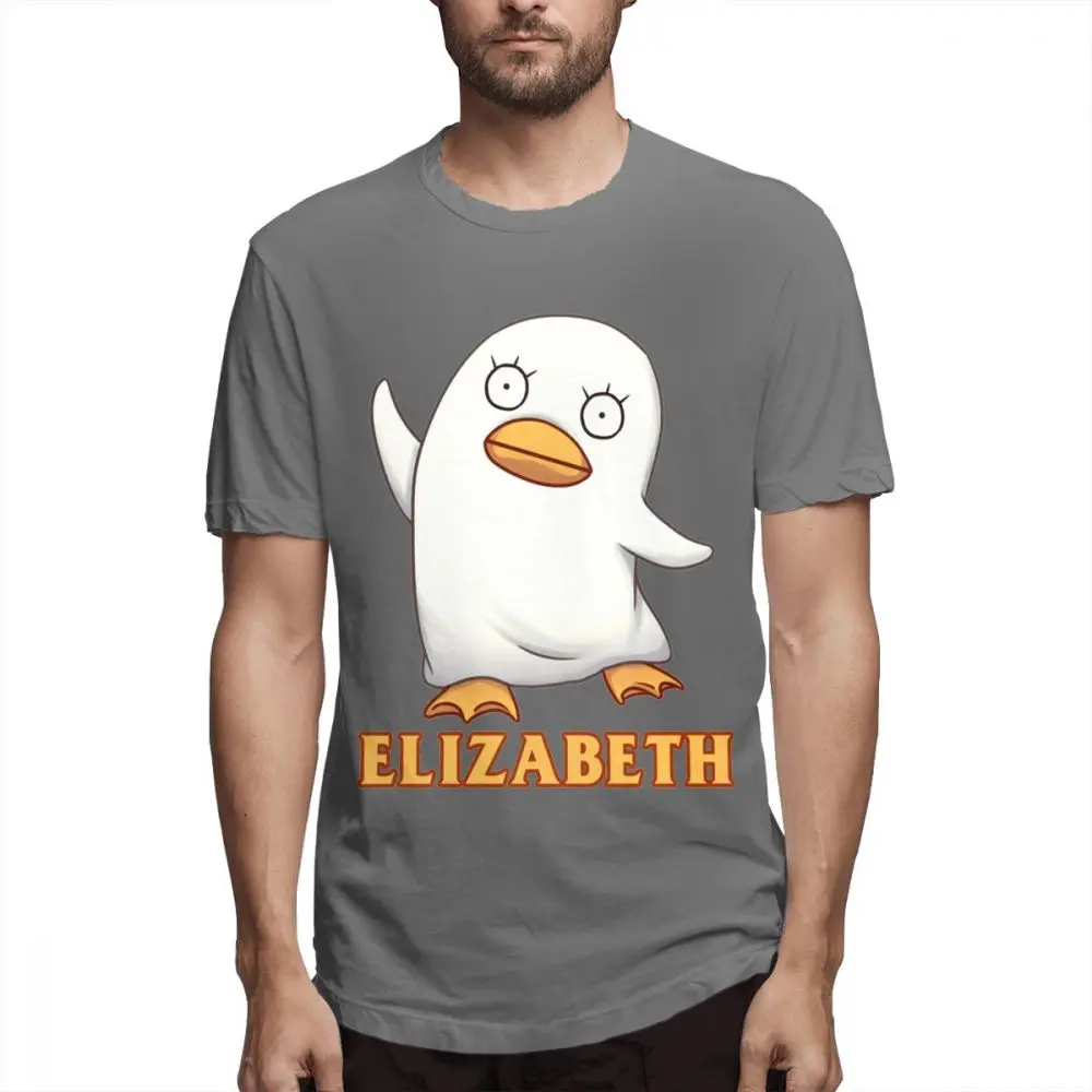 Милая забавная футболка Gintama Elizabeth для мальчиков в стиле ретро Camiseta 100% хлопок
