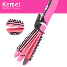KM-1789 многофункциональная электрическая плойка Кукуруза Перми устройство рулон прямой двойного использования Керамический выпрямитель для волос прямой зажим Profess