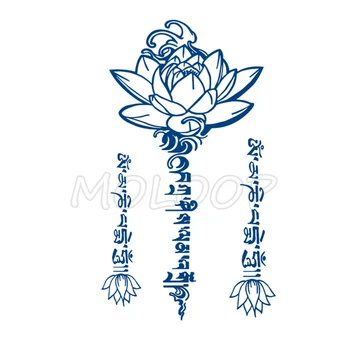 

Juice Tattoo Sticker Lotus Flower Letter Waterproof Temporary Makeup Fake Tatoo for Woman Men Lasting To 5 -15 Days