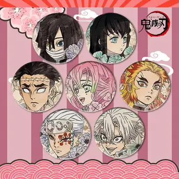 

2020 New Arrivals Anime Demon Slayer: Kimetsu no Yaiba Pin Button Brooch Bedge Bag