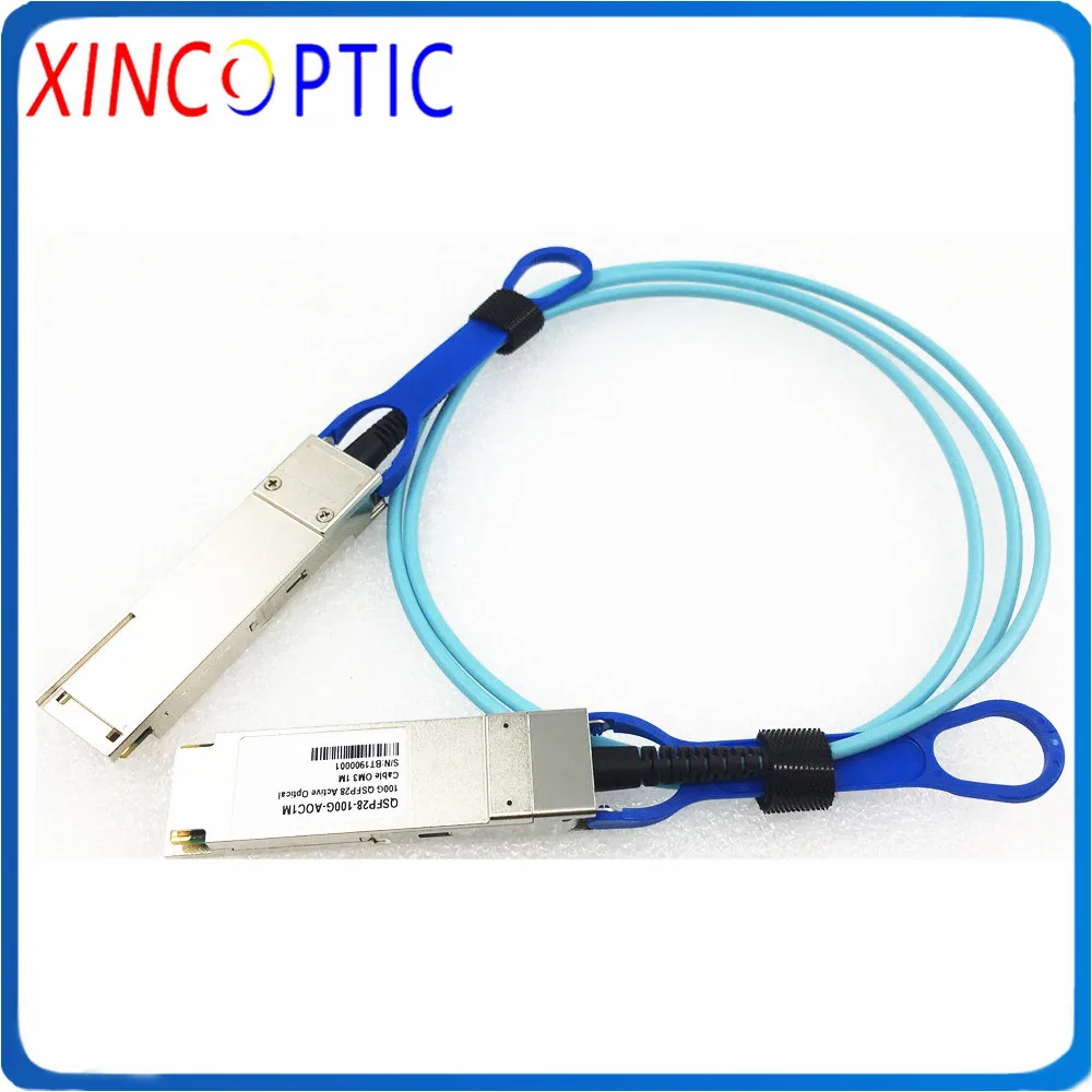 

100G QSFP28 AOC Fiber Cable 2M MPO SFP Module OM3 (6ft) Cisco QSFP-100G-AOC1M Compatible Active