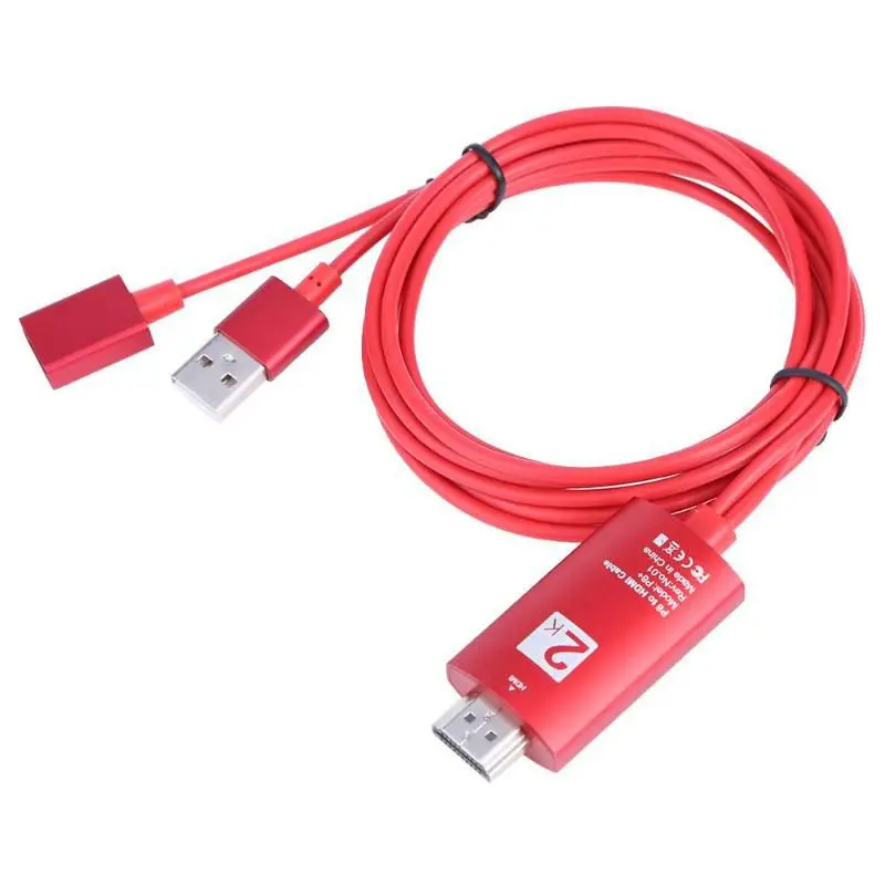 Full HD 1080P USB в HDMI конвертер кабель для iPhone 8X7 6s Plus iPad samsung Android телефонов тв видео аудио адаптер