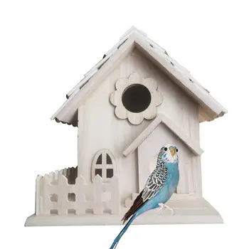 

DIY Painted Wooden Decorative Bird House Villa for Bird Breeding Great Home Decorations For Holiday And Home Garden Decor 20E