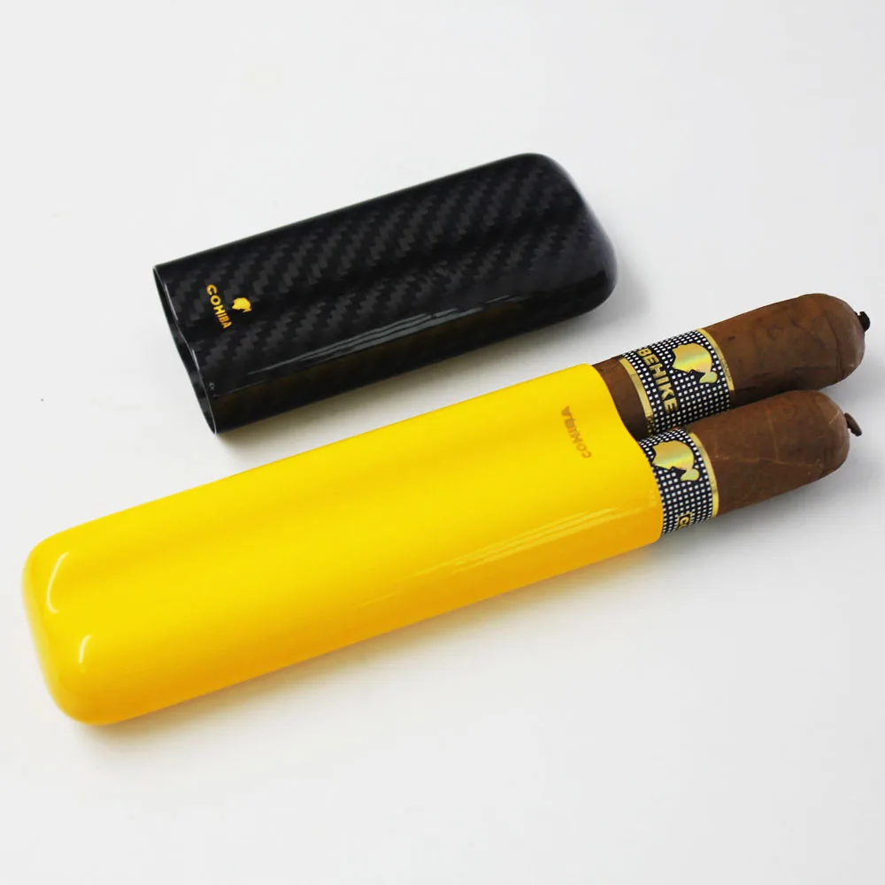 Портативный чехол для сигар Humidor 2 подставка пробирок мини Box дорожные аксессуары