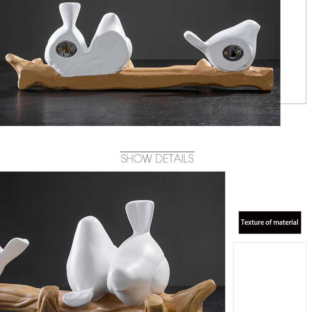 Decoration Clothes Hook Storage Anti Rust Moistureproof 3D Restaurant Bedroom Wall Mounted Holder DIY Hanger Bird Shaped Home
