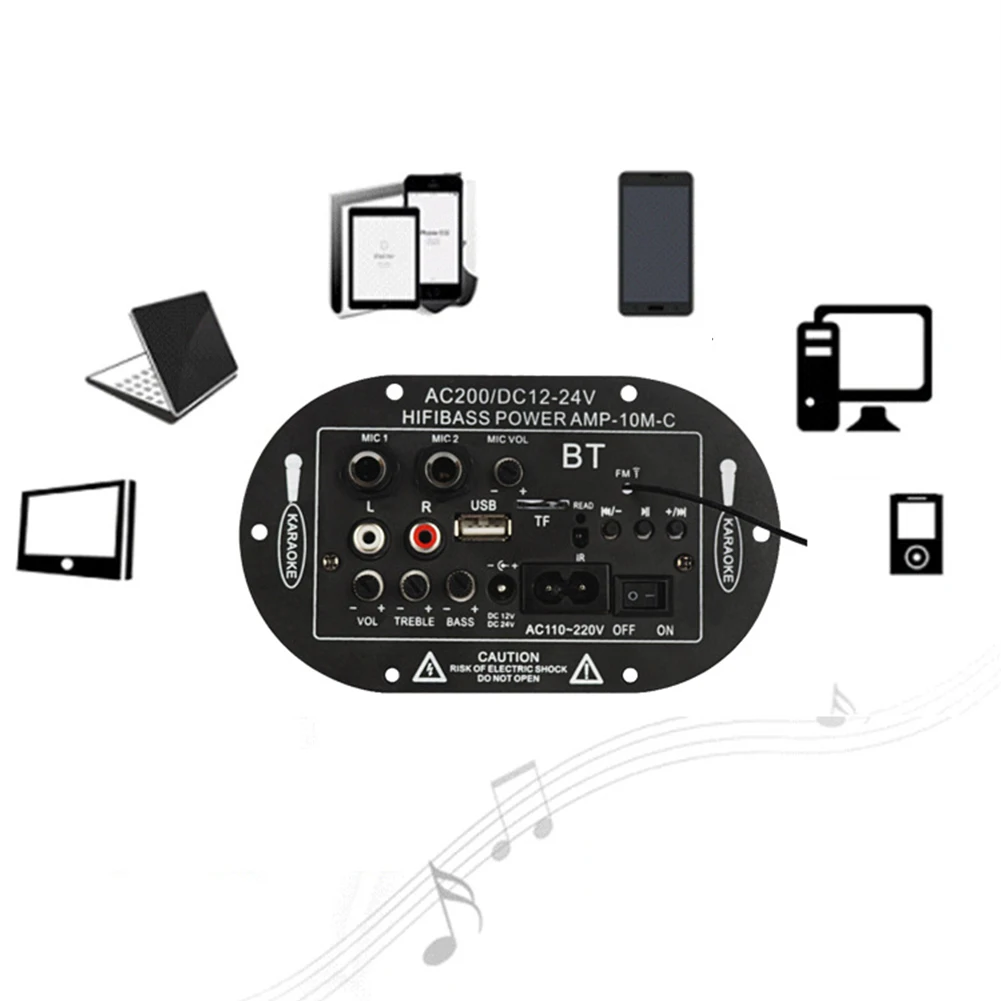 12V24V220V плеер Bluetooth цифровой автомобильный аудио USB динамик моно канальный модуль звуковая музыка часть усилитель доска дистанционное управление