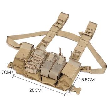 

Men Women Tactical Chest Rig Bag Radio Harness Chest Front Pack Pouch Holster Military Vest Adjustable Two Way Radio Waist Pack