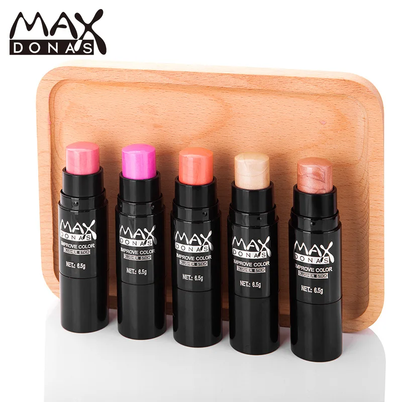 

Maxdonas new multi-color blush Moisturizing multi-function blush stick High-gloss blush cream repairing stick makeup