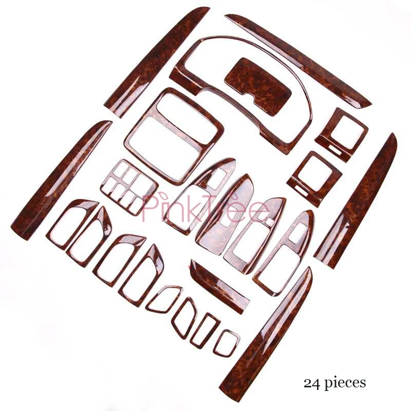 Деревянный Цветной чехол для салона отделка украшение Toyota Land Cruiser 120 Prado FJ120 2003 4 5 6 7
