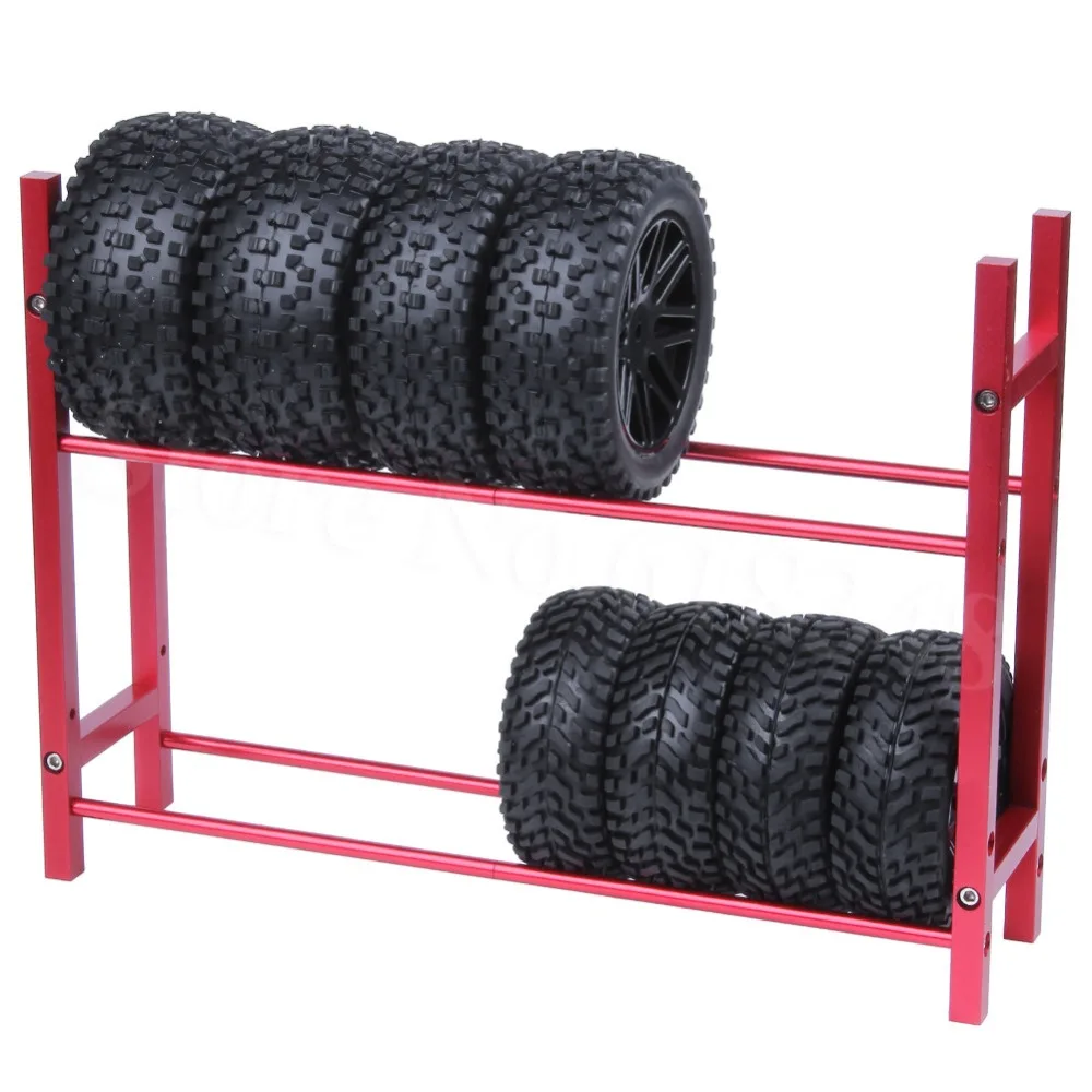 Metal Wheels Storage Rack Tires Shelf Accessory for 1/10 Scale Car RC Car Tire Rack 