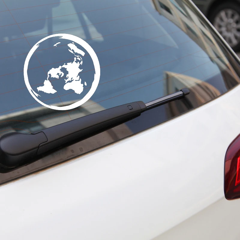 YJZT 16,2X16,2 см Планета Земля плоская карта индивидуальное украшение окна Переводные картинки наклейки для автомобиля C25-0649