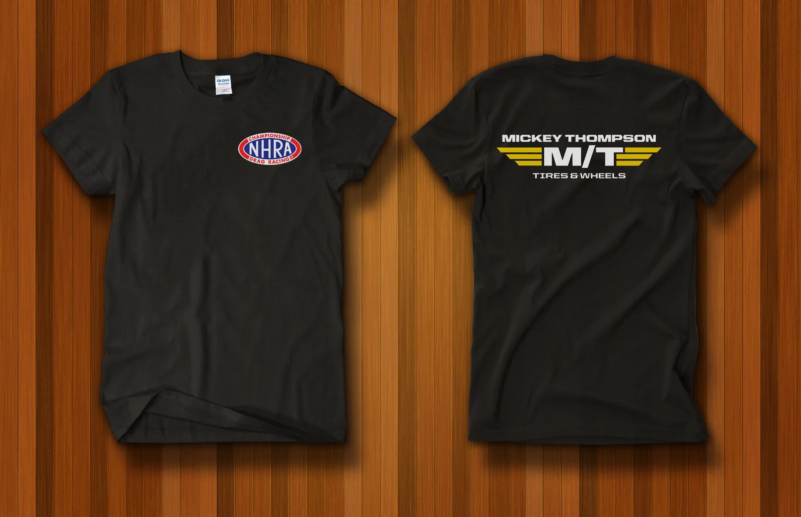 Nhra Микки Томпсон команда черная футболка Reprint1 уличная Размер Streetwear