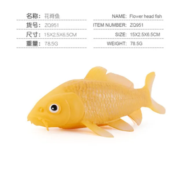 New Simulation Solid Freshwater Fish Toy Plastic Puffer Fish Tuna Action Figures