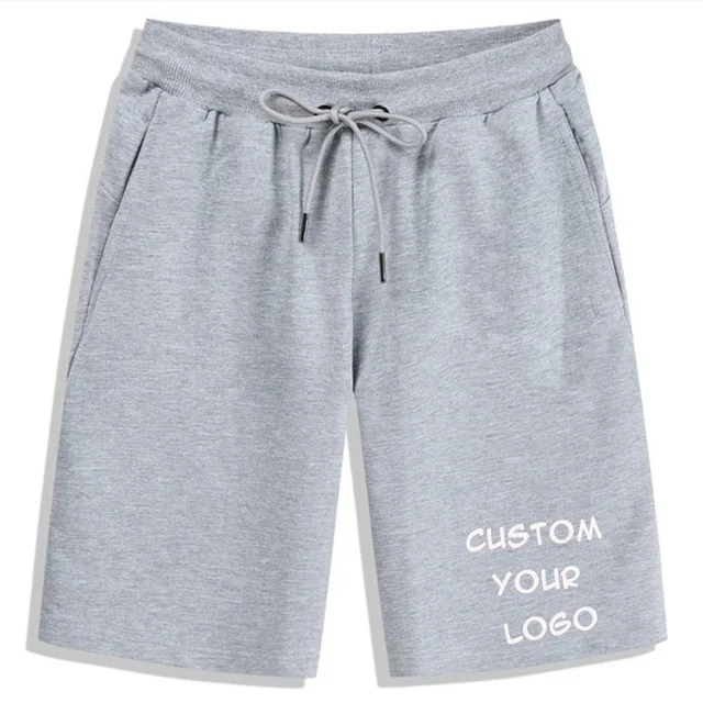2021 Summer New Men Shorts Pants Casual Jogging Slim Fit Sport Short Pants Trousers Custom Your Logo grey