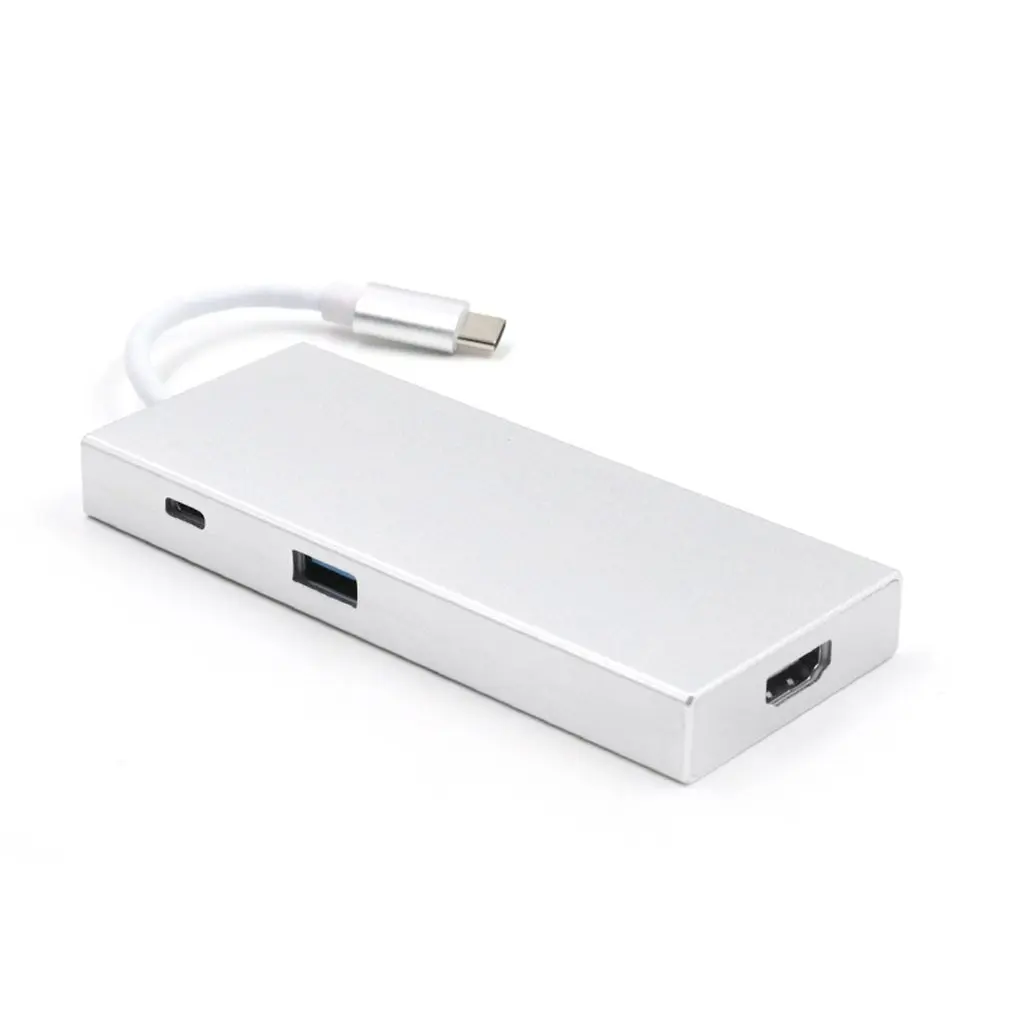 Тип-c поворот Hdmi+ концентратор+ Pd многофункциональный конвертер золото/серебро Цвет USB C 3,1 HDMI к кард-ридер концентратор 4 к* 2 к разрешение