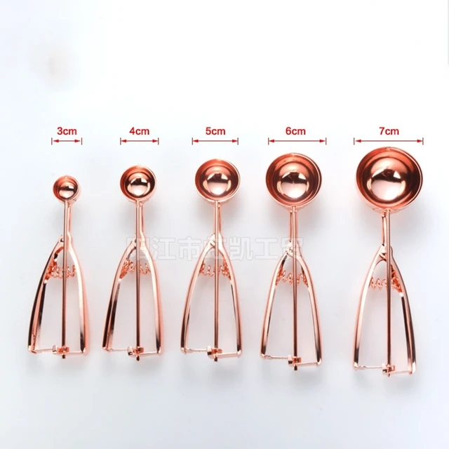 Rose Gold Ice Cream Spoon Stainless Steel Ice Cream Tool Cookie Scoop  Icecream Spoon Kitchen Sticks Mashed Potatoes Watermelon