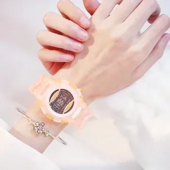 

Hot Korean Version Of The Simple Electronic Sports Watch Digital Child Wrist Clock Students watch Best Birthday Gift