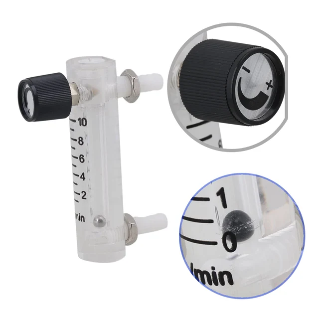 1-10LPM 10L Oxygen Flow Meter Flowmeter With Control Valve for Oxygen Air Gas
