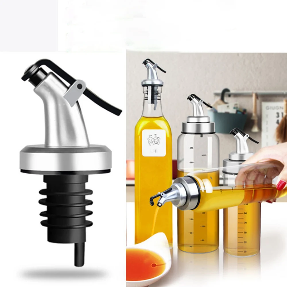 

Olive Oil Sprayer Liquor Spirit Pourer Dispenser Flow Wine Bottle Pour Spout Pourers Flip Top Stopper Barware Kitchen Tools