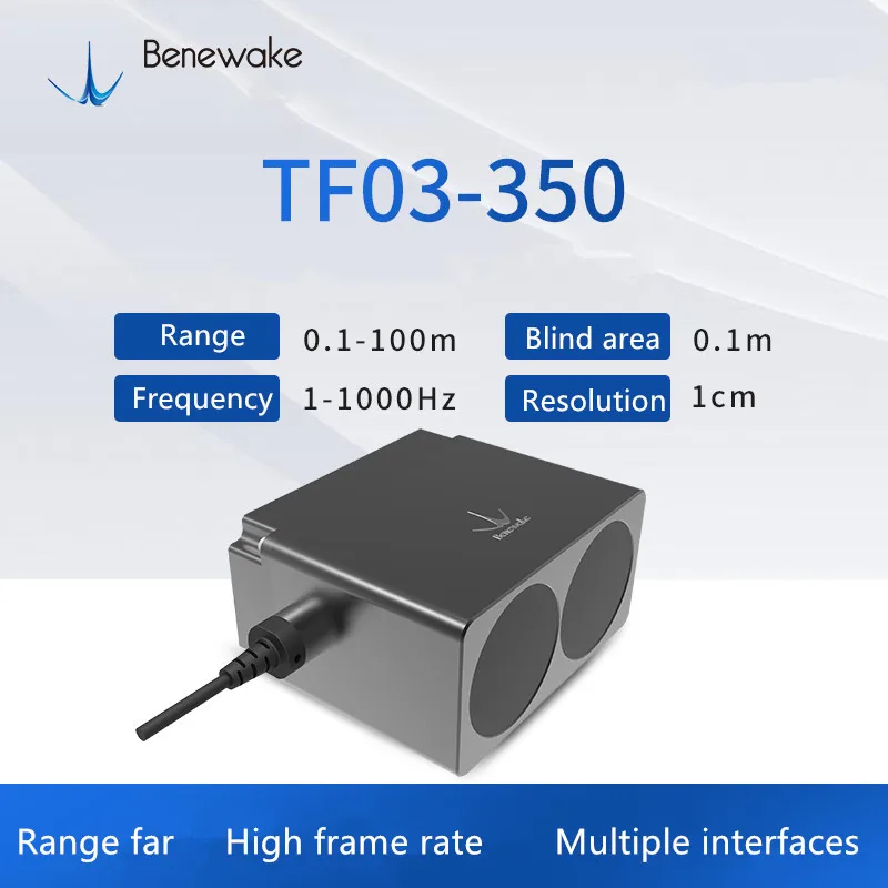 Benewake 350m 485/232/CAN/UART IP67 TF03-350 LiDAR sensor for automobile anti-collision fixed height industrial security 2
