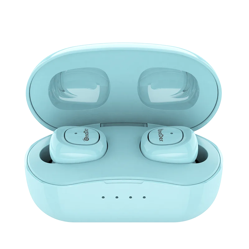Синий TWS беспроводные портативные мини наушники OneDer W13 bluetooth наушники с зарядным чехлом туры беспроводные наушники - Цвет: Синий