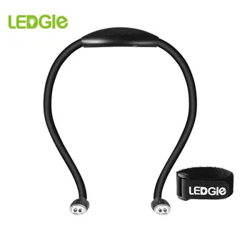 

LEDGLE usb book light Rechargeable Reading Light Handsfree Neck Led Lamp For Walking Outdoor Sport Running Lampe LED Night Lamps