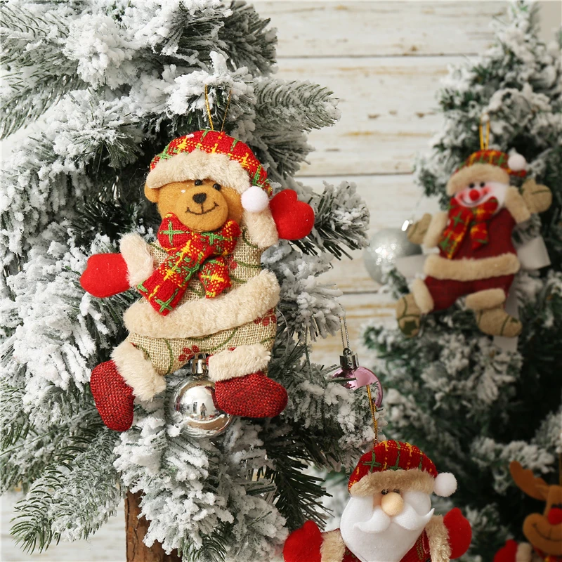 

2020 Christmas Decorations Christmas Gifts Santa Snowman Tree Toys Dolls Hanging Decorations for Home Houses Tree Pendants Charm