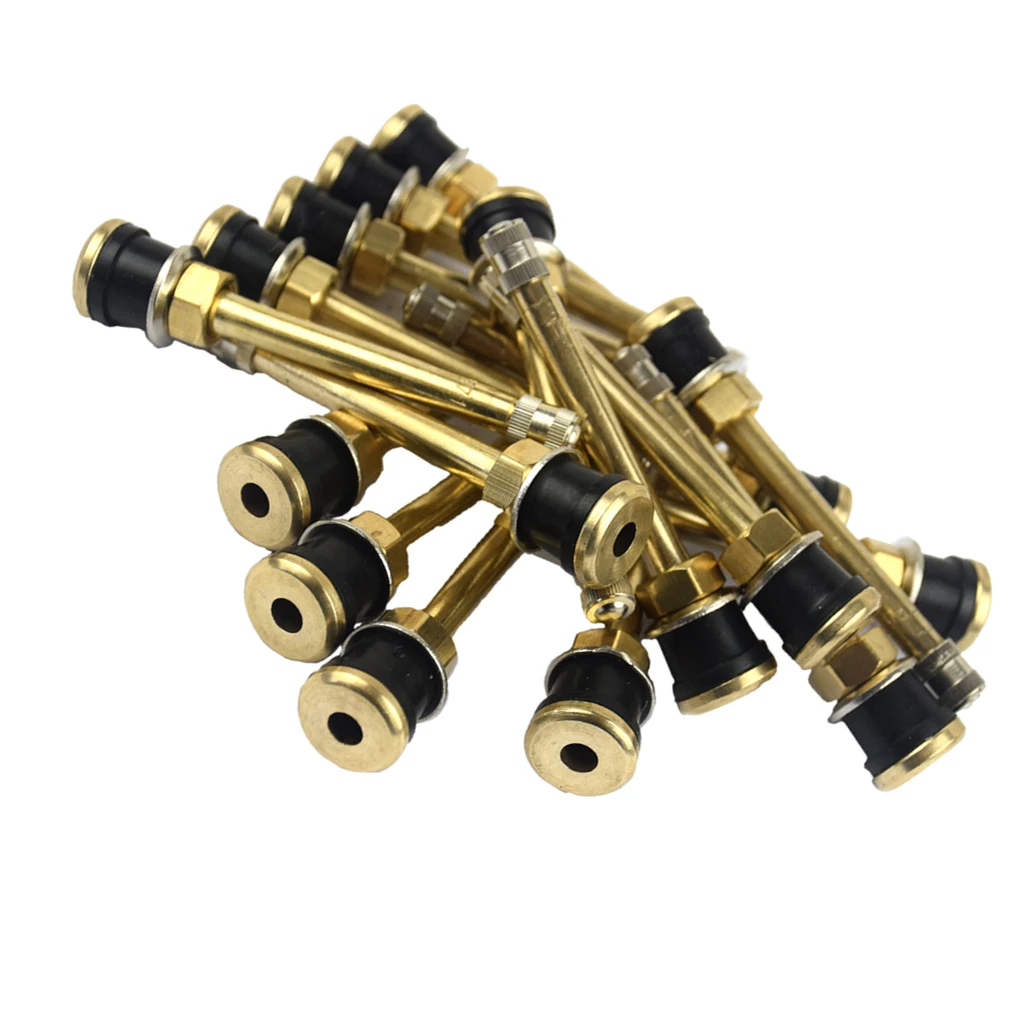 Brass Auto Tire Valve Extension Adaptor, Air Tyre Stem Extender Inflation Stright