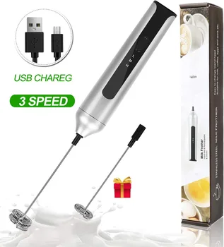 

Rechargeable Play Milk Frother Small Foam Machine Multi-functional Electric Coffee Latte Art Milk Foam Machine Electric Milk Fro